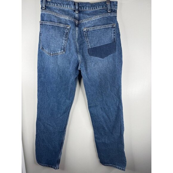 NWT Reformation Cynthia Patch High Rise Straight Jeans in Arroyo Size 29 - Picture 8 of 9